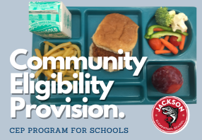  lunch tray with CEP and school logo